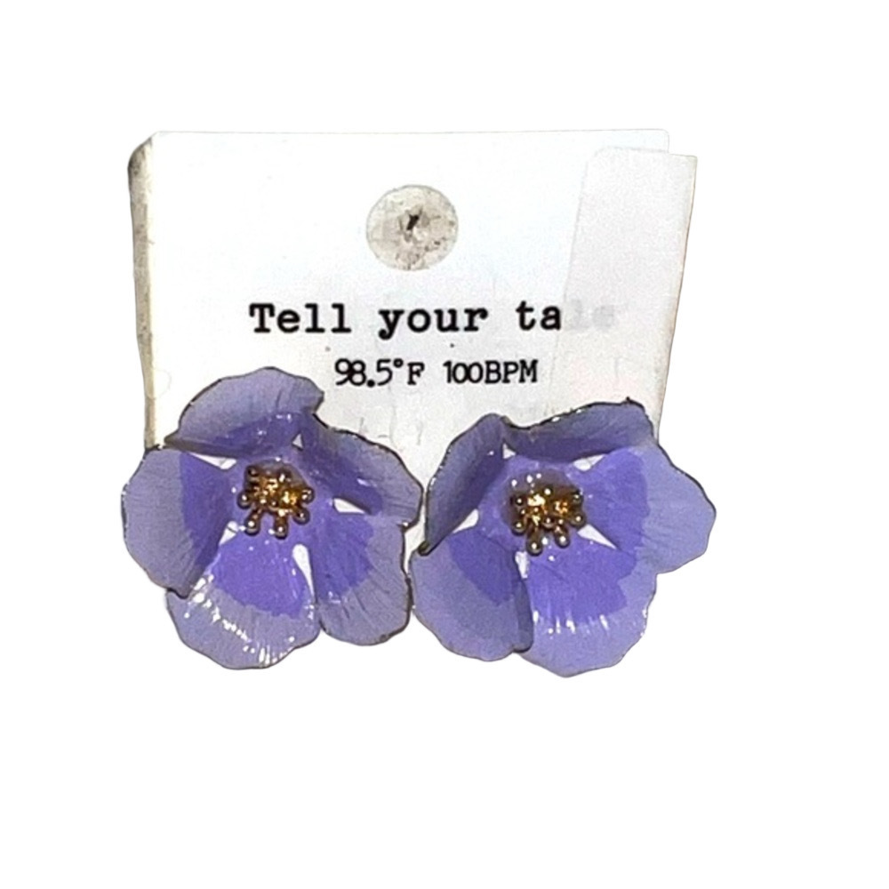 🌸Lavender flower earrings